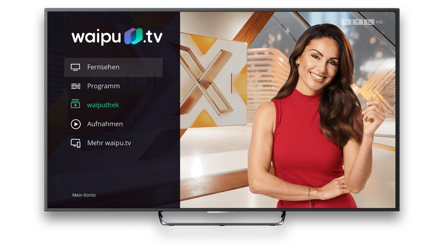 Fernsehen auf dem Smart TV mit der waipu.tv-App.