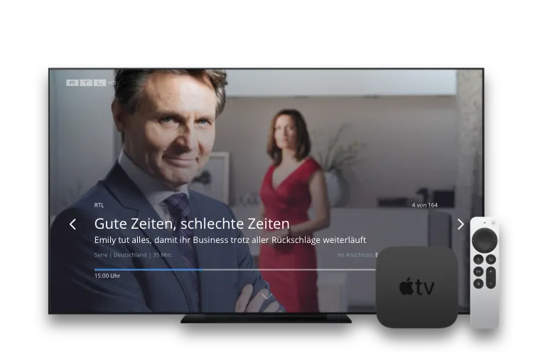 RTL Livestream in der waipu.tv App für den Apple TV