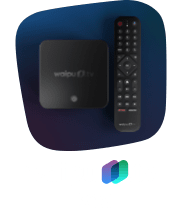 Paketlogo waipu.tv Box waipu.tv Box mit Fernbedienung.