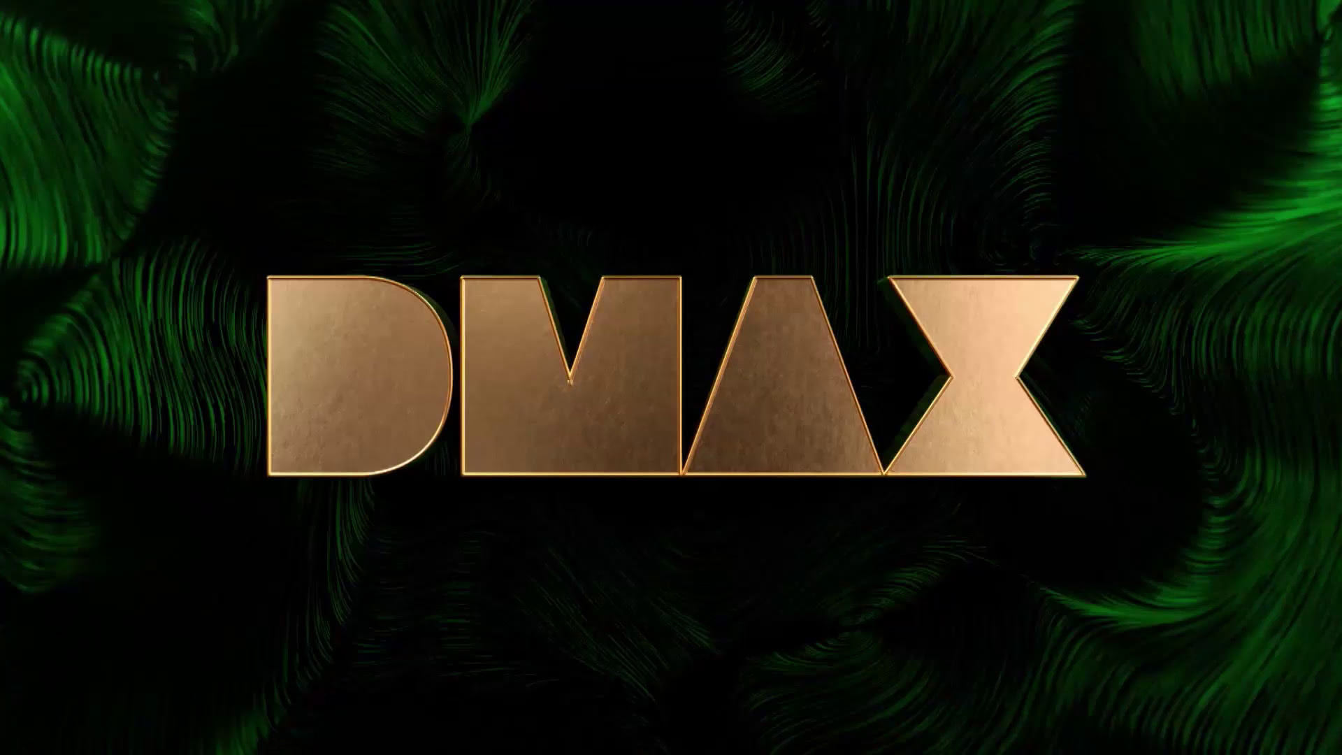 DMAX Logo auf schwarz grünem hintergrund