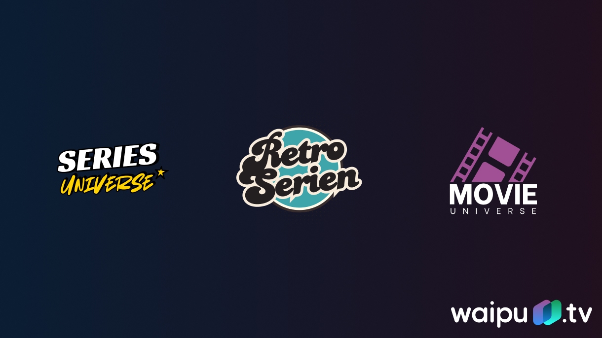 Drei exklusive Kanäle für waipu.tv - Series Universe, Retro Serien und Movie Universe. Über 250 Filme und 30 Serien mit über 100 Staffeln für die waiputhek.