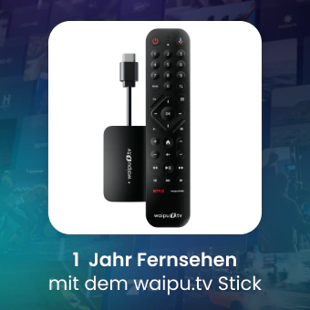 1 Jahr Fernsehen mit dem waipu.tv Stick und 6 Monate Netflix geschenkt